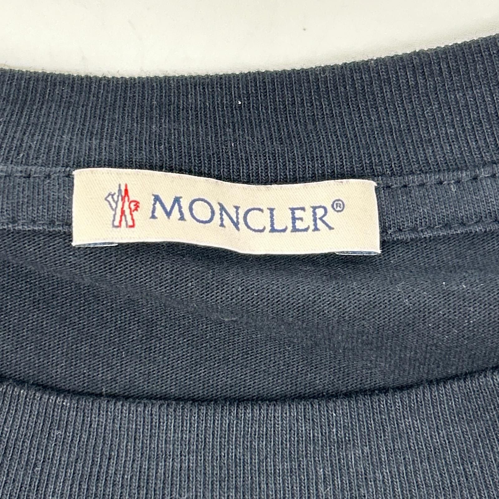 Moncler Navy Logo Embroidery T-Shirt — view 3
