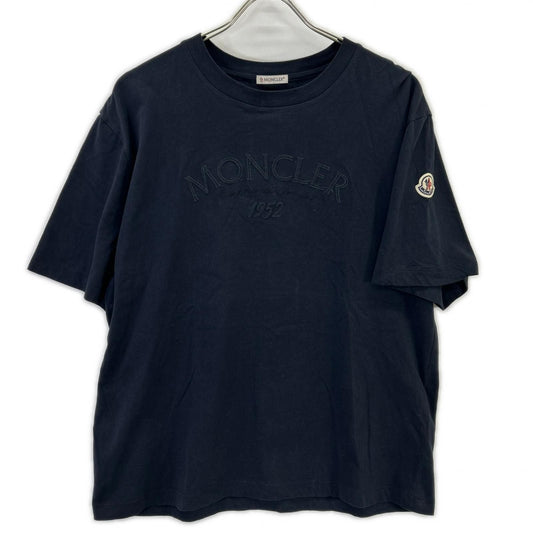 Moncler Navy Logo Embroidery T-Shirt