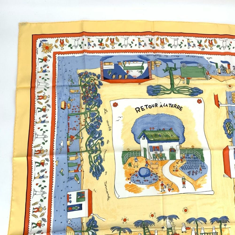 Hermes Scarf Carre 90 RE Tour a la Terre Return — view 2