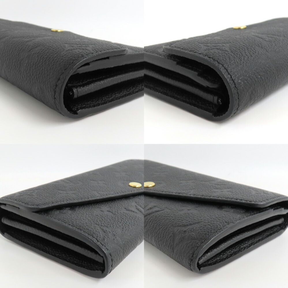 Louis Vuitton Portefeuille Sarah Monogram Empreinte Leather Noir Bifold Wallet — view 9