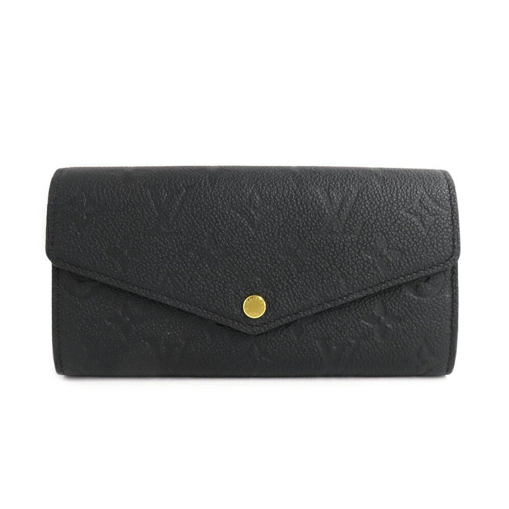 Louis Vuitton Portefeuille Sarah Monogram Empreinte Leather Noir Bifold Wallet