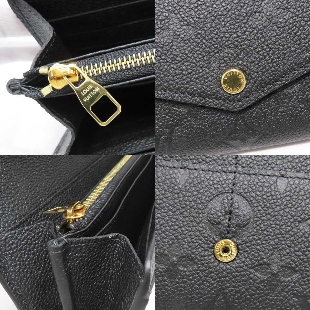 Louis Vuitton Portefeuille Sarah Monogram Empreinte Leather Noir Bifold Wallet — view 8