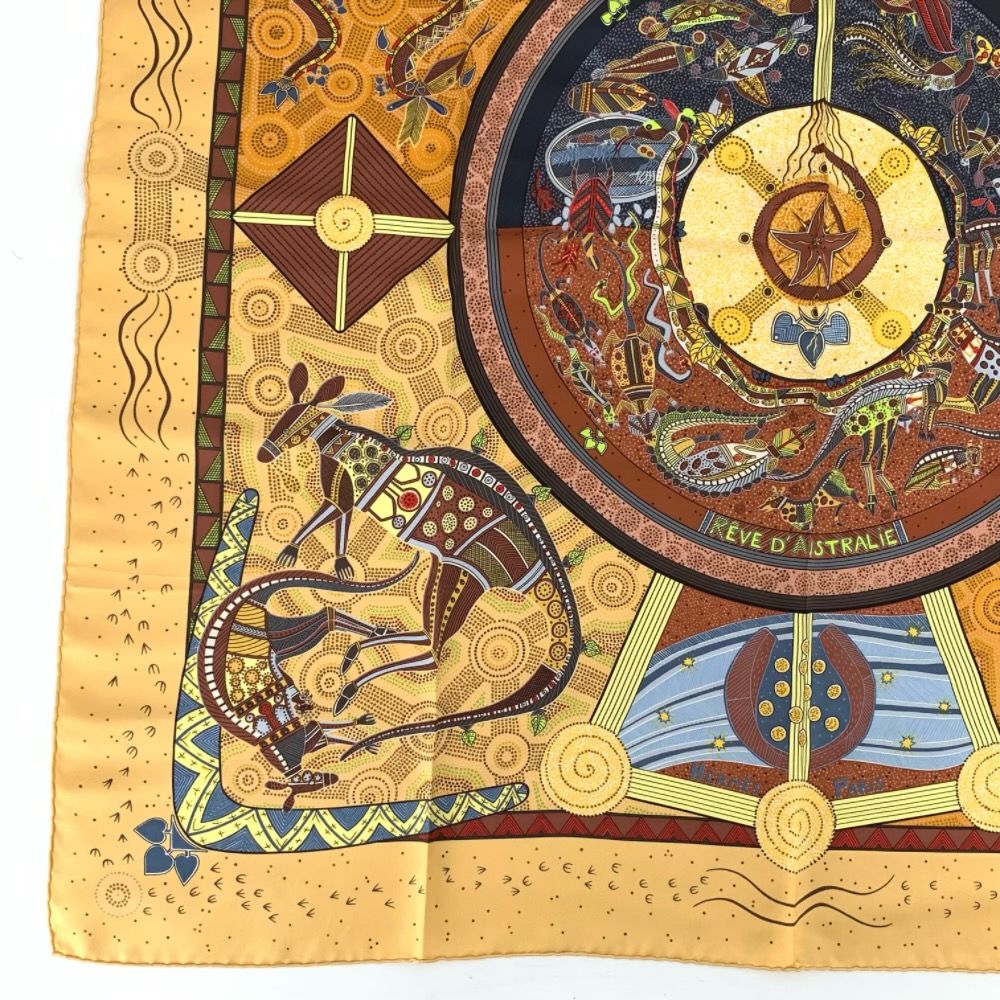 Hermes Silk Scarf Carre 90 Reve D'australie Australian Dream — view 3