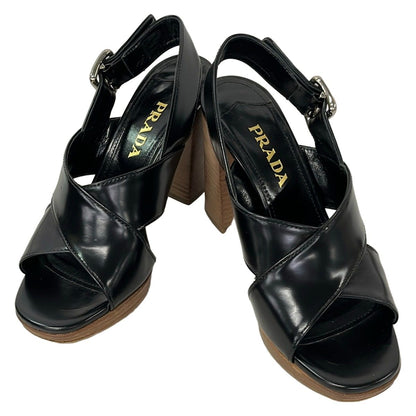 Prada Sandals 36 Black Leather — view 2