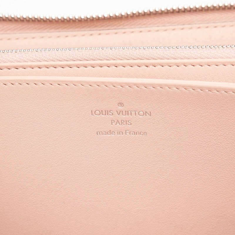 Louis Vuitton Monogram Mahina Zippy Wallet Rose Jasmine Pink Leather — view 5
