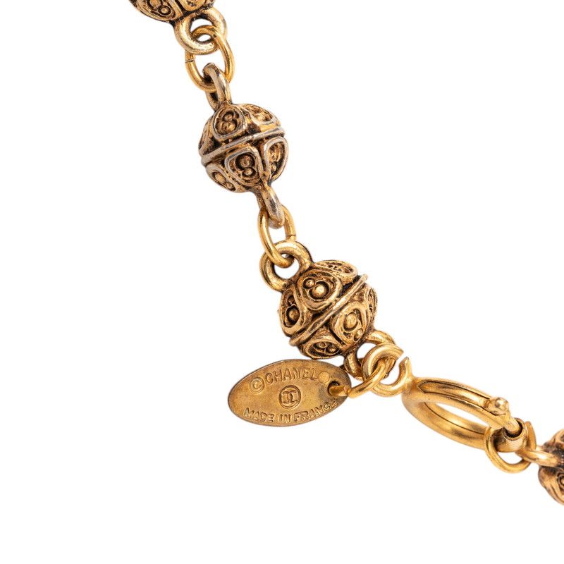 Chanel Vintage Long Necklace Gold Plated — view 4
