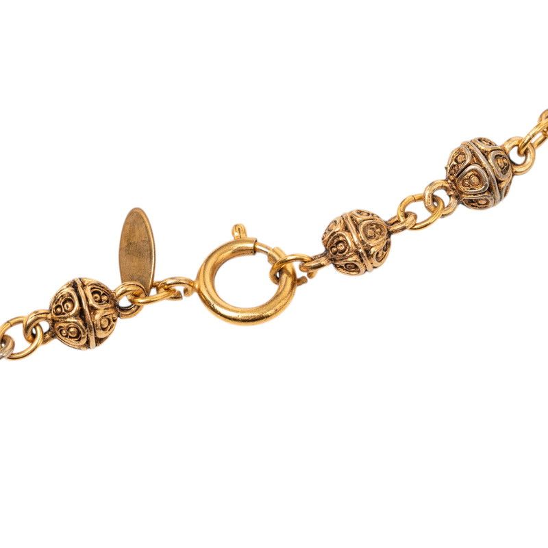 Chanel Vintage Long Necklace Gold Plated — view 5