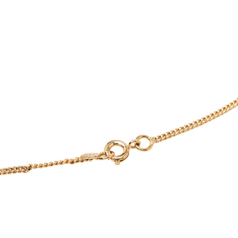 Chanel Camellia CC Logo Necklace Gold White Plated — view 5