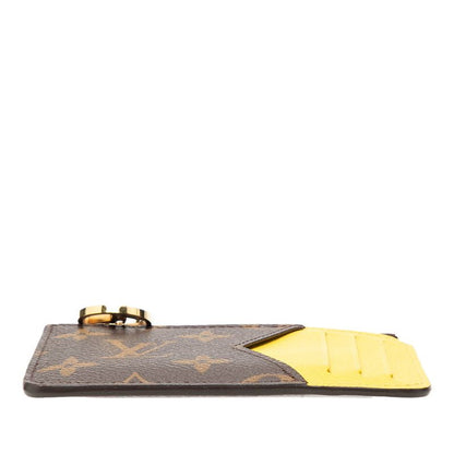 Louis Vuitton Monogram Card Holder Romy Case Jaune Yellow Brown Leather — view 3