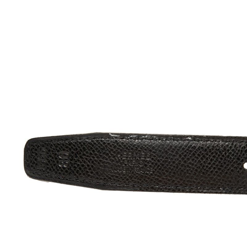 Hermes Constance Belt 80 Black Red Courchevel — view 4