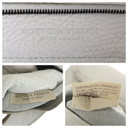 Bottega Veneta White Silver Leather Tote — view 4