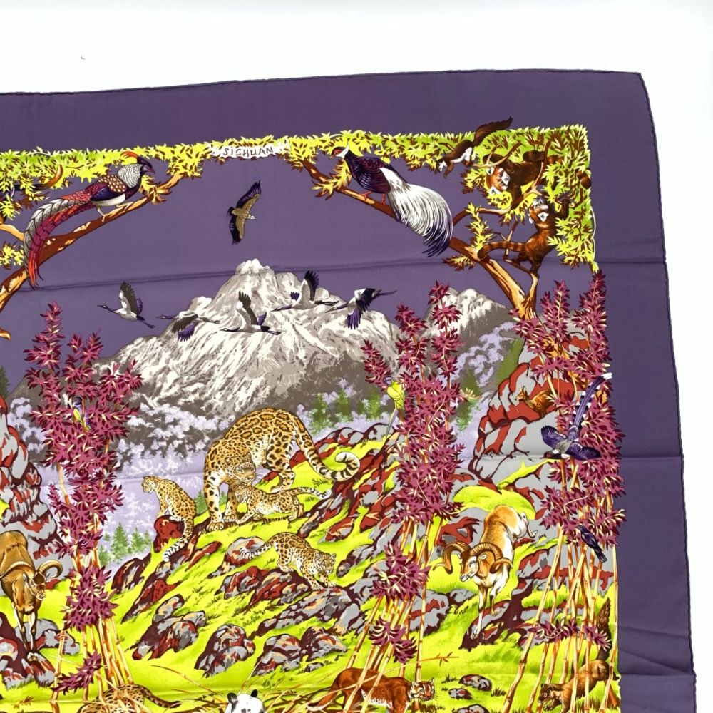 Hermes Carre 90 Silk Scarf Panda Sichuan — view 2