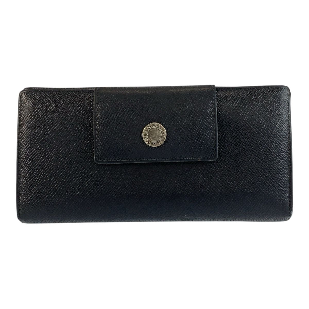 Bvlgari Classico Black Silver Leather Wallet