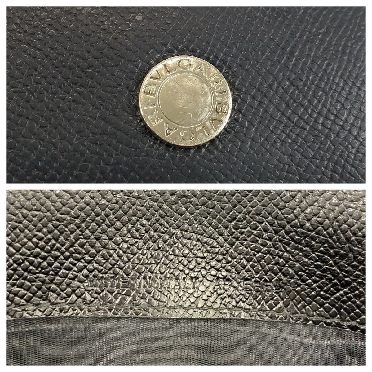 Bvlgari Classico Black Silver Leather Wallet — view 3
