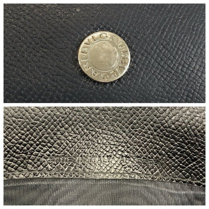 Bvlgari Classico Black Silver Leather Wallet — view 3
