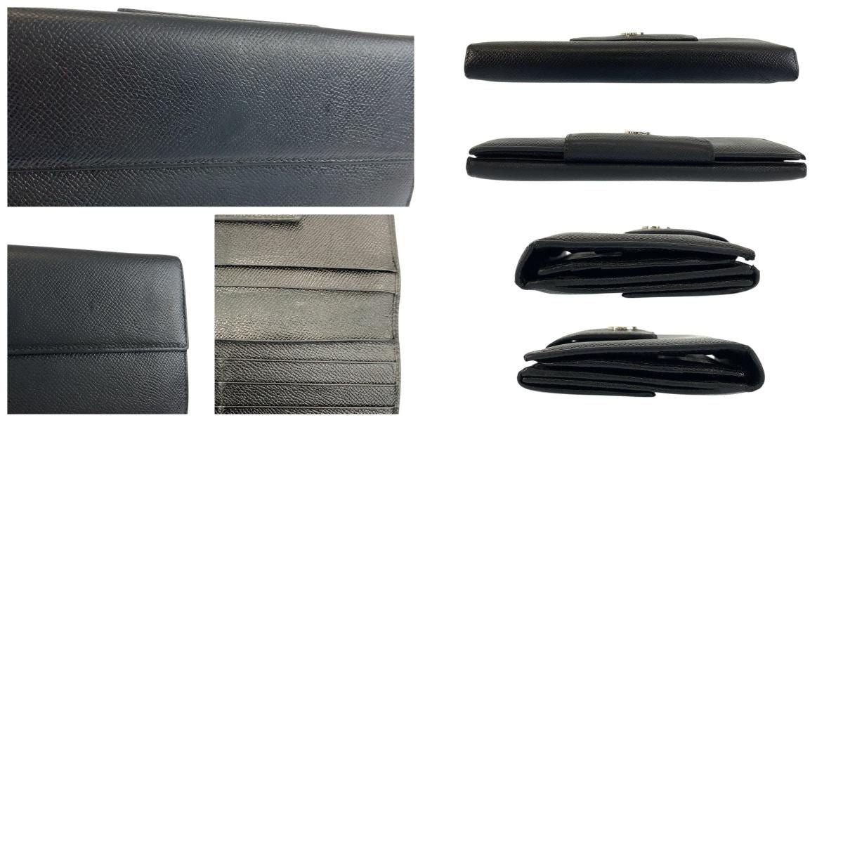 Bvlgari Classico Black Silver Leather Wallet — view 9
