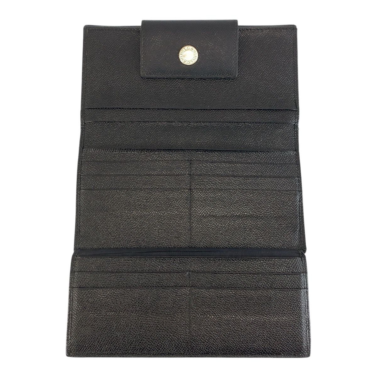 Bvlgari Classico Black Silver Leather Wallet — view 4