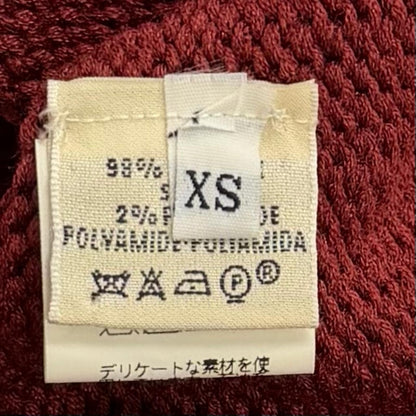 Hermes Silk Blend Martin Margiela Era High Neck Slip Knit Top Bordeaux XS — view 6