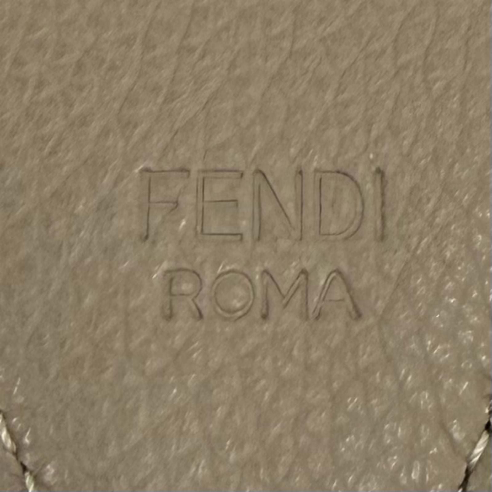 Fendi with Pocket Zucca Pattern Leather Shoulder Strap Gray — view 9
