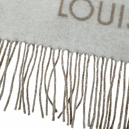 Louis Vuitton Scarf Reykjavik Cashmere 100% Monogram with Fringe Beige — view 6