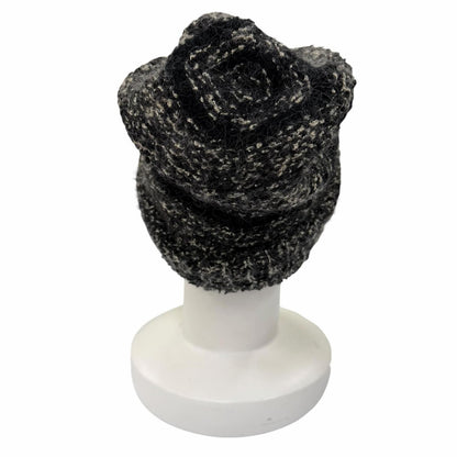Chanel Cashmere Silk Mohair Blend CC Logo Knit Cap Black 2 — view 5