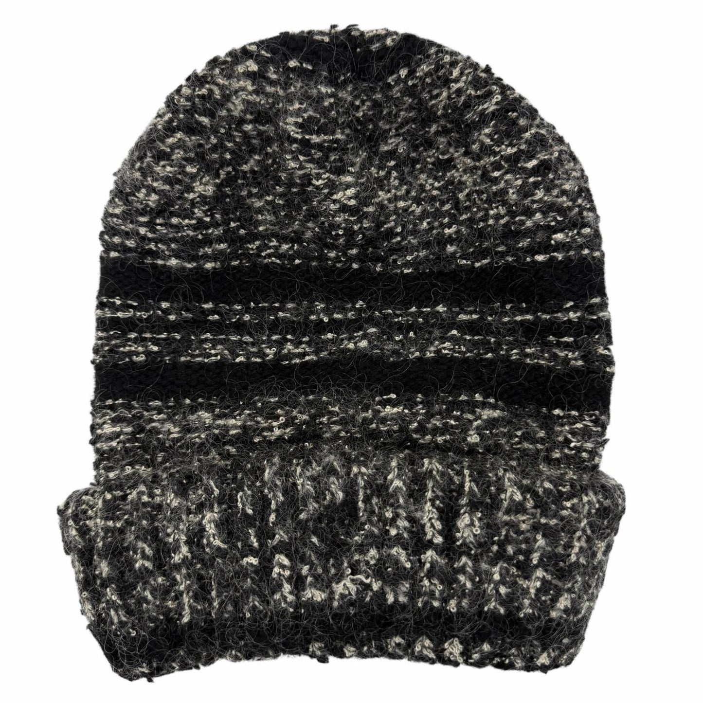 Chanel Cashmere Silk Mohair Blend CC Logo Knit Cap Black 2 — view 2