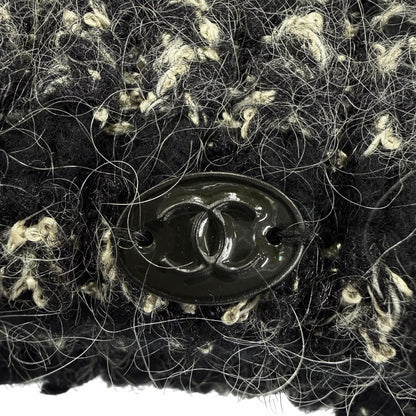 Chanel Cashmere Silk Mohair Blend CC Logo Knit Cap Black 2 — view 7