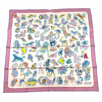 Hermes Carre Double Caracteristick Detail Silk 100% Scarf Multi