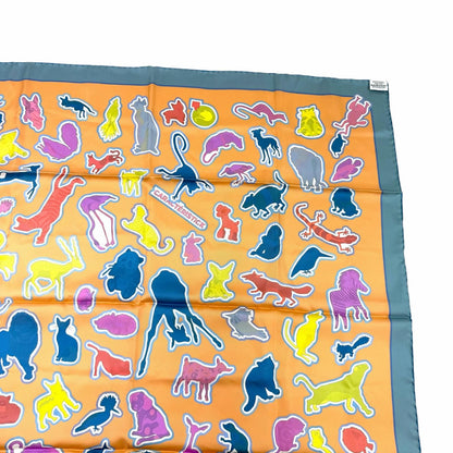 Hermes Carre Double Caracteristick Detail Silk 100% Scarf Multi — view 8