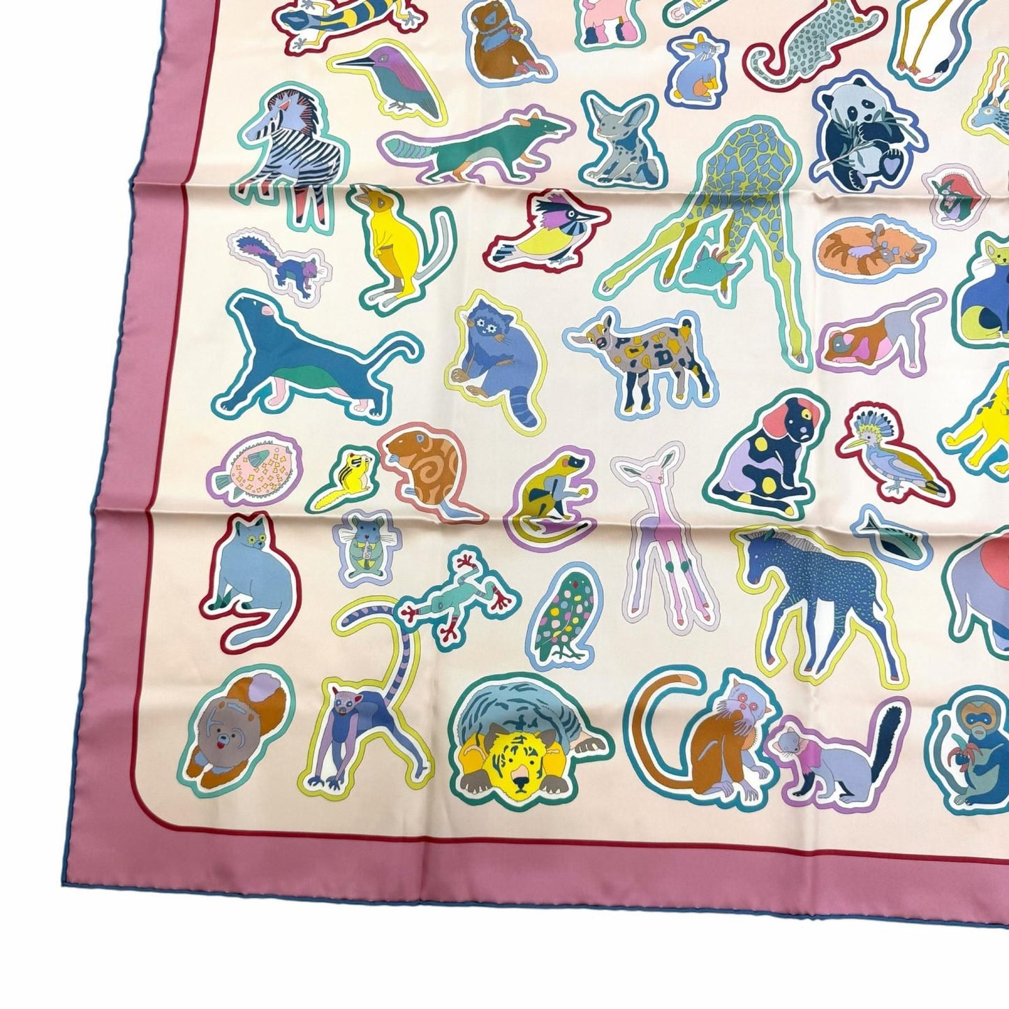 Hermes Carre Double Caracteristick Detail Silk 100% Scarf Multi — view 6