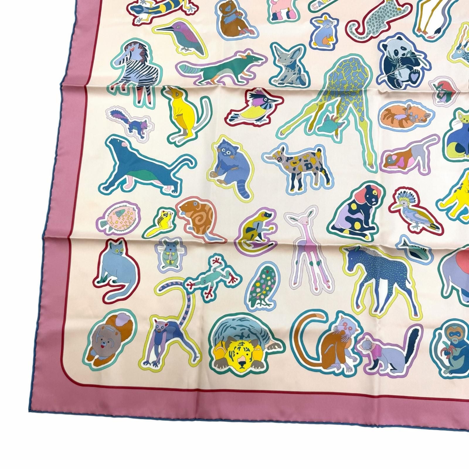 Hermes Carre Double Caracteristick Detail Silk 100% Scarf Multi — view 6