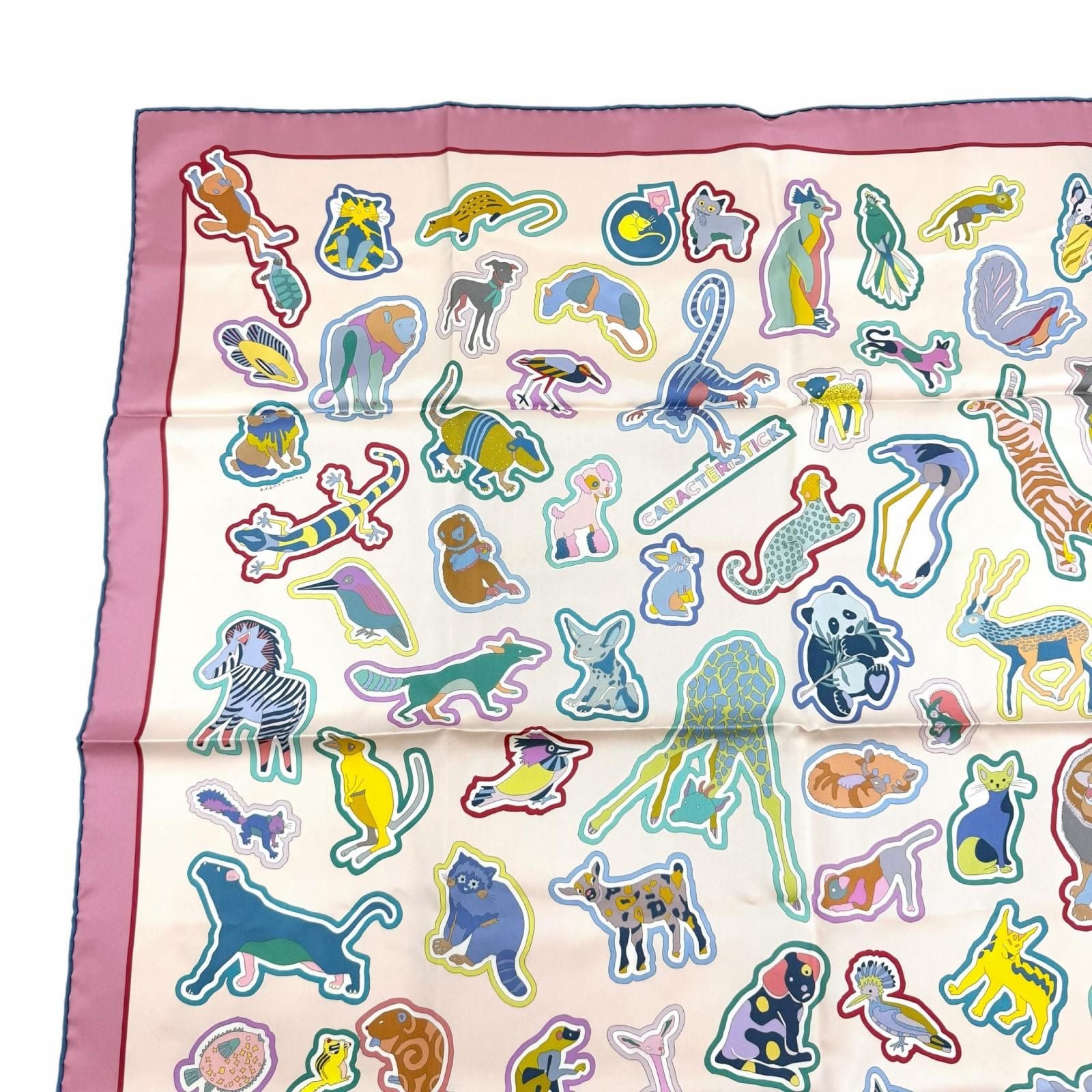 Hermes Carre Double Caracteristick Detail Silk 100% Scarf Multi — view 3