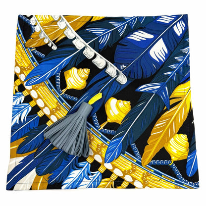 Hermes Silk 100% Petit Ash Danse Pacifique Carmen Object Drawstring Pouch Multi — view 8