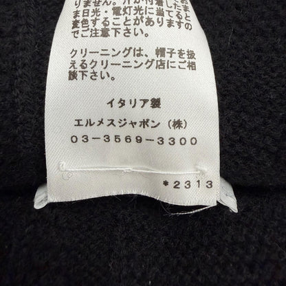 Hermes Wool Frecanse Series Hat Knit Cap Black — view 9