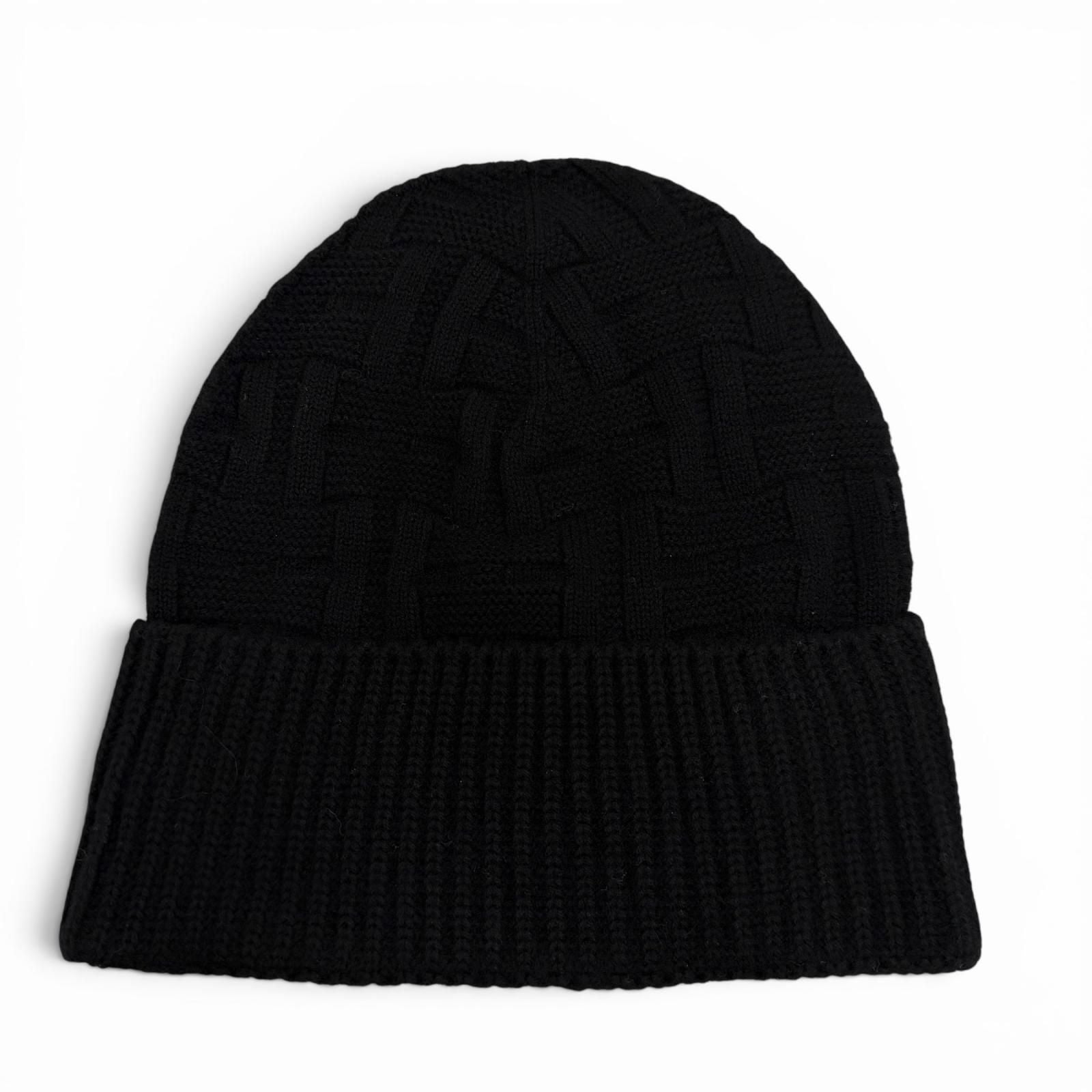Hermes Wool Frecanse Series Hat Knit Cap Black — view 6