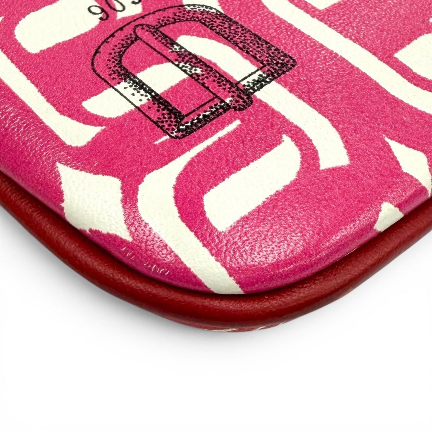 Hermes Carre Pocket Pink Veau Swift Round Zip Mini Pouch — view 6