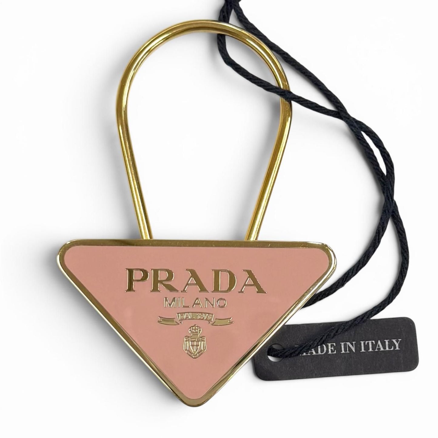 Prada Key Ring Key Holder Pink Gold