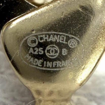 Chanel Rhinestone CC Logo Bracelet Gold — view 9