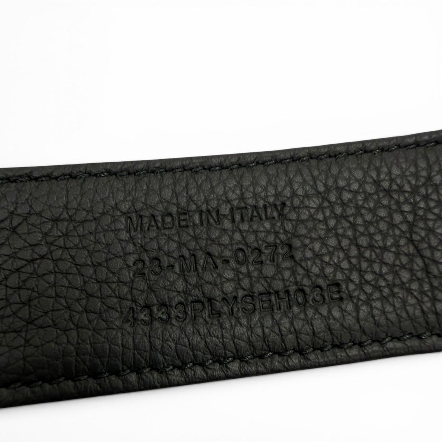 Dior Homme Canvas Leather Oblique Pin Buckle Belt Black Silver — view 9