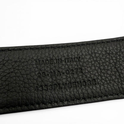 Dior Homme Canvas Leather Oblique Pin Buckle Belt Black Silver — view 9