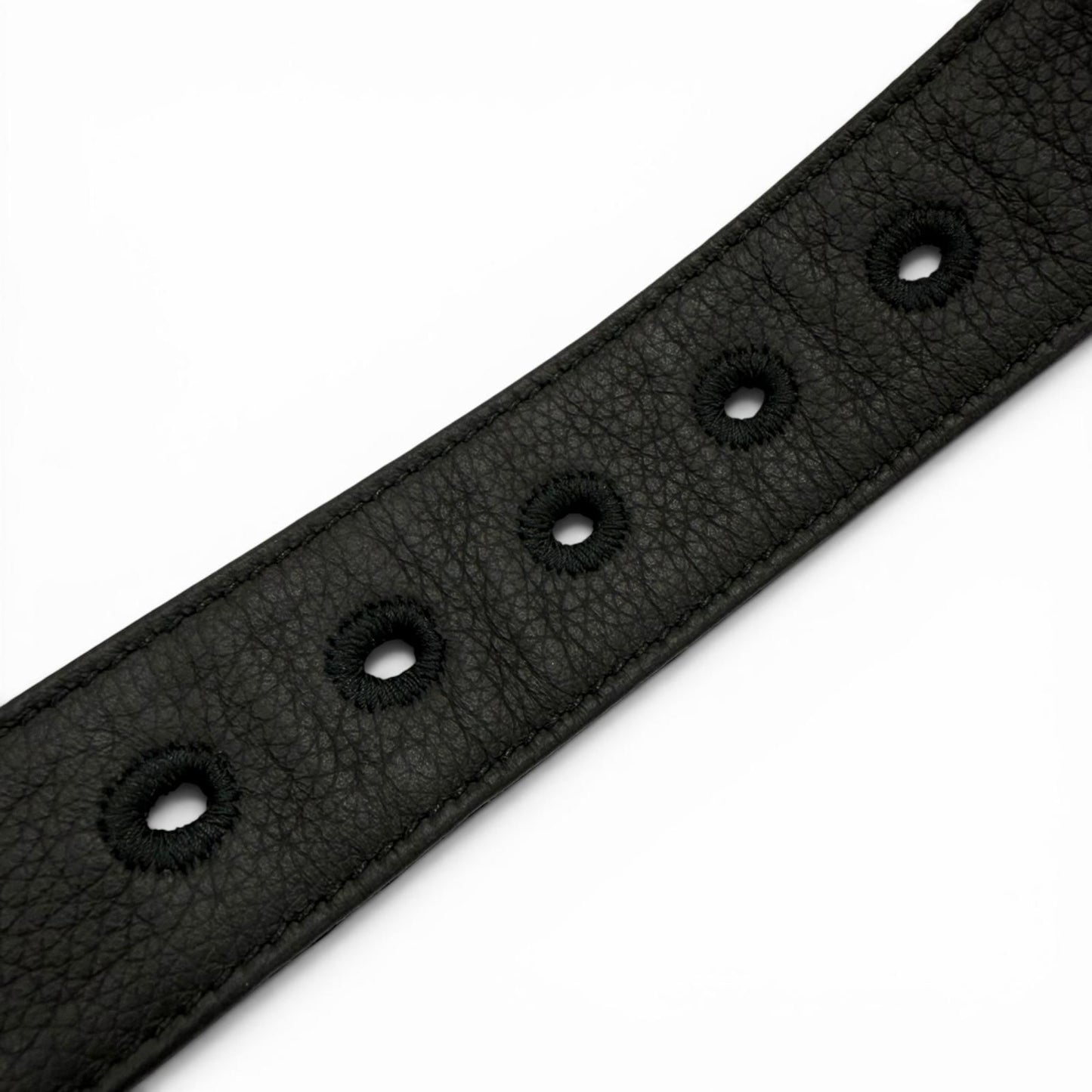 Dior Homme Canvas Leather Oblique Pin Buckle Belt Black Silver — view 7