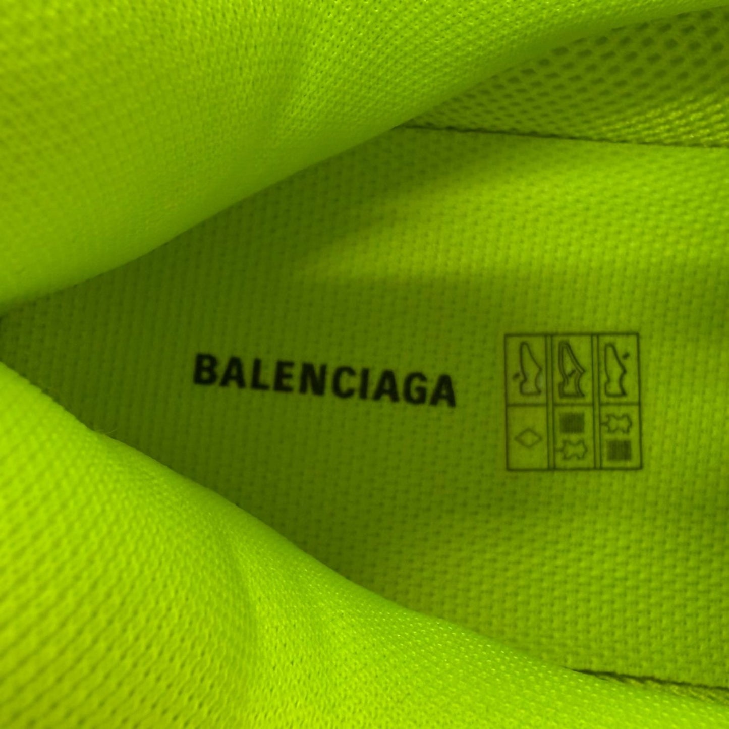 Balenciaga Triple S Distressed Mesh Low Cut Sneakers Dad Shoes Neon Yellow — view 7