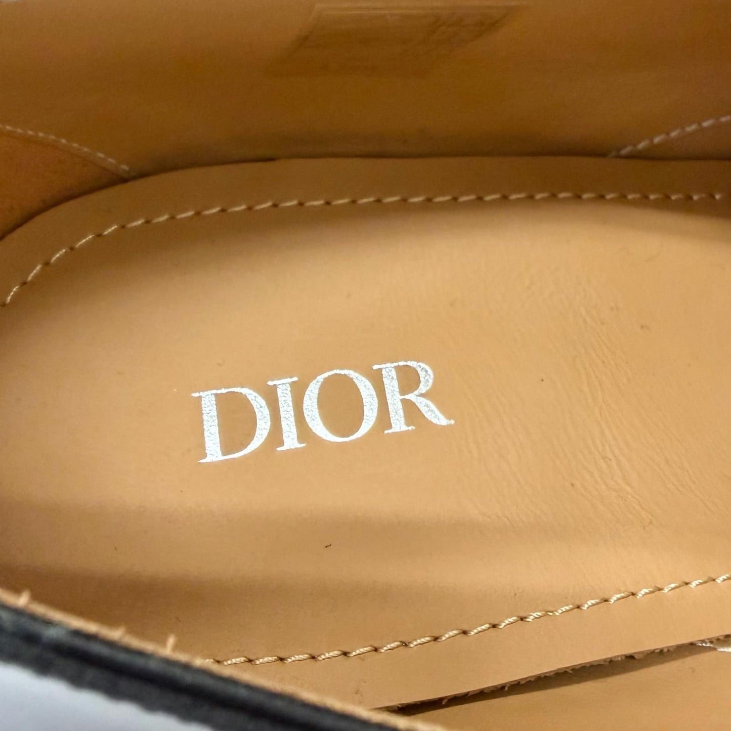 Dior Homme Timeless Leather Oblique Derby Shoes Dress Black — view 8