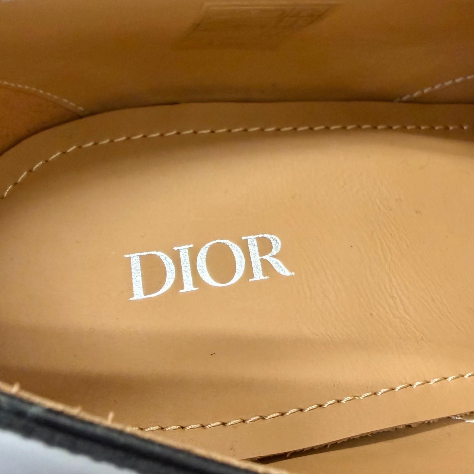 Dior Homme Timeless Leather Oblique Derby Shoes Dress Black — view 8
