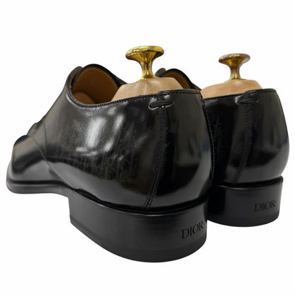 Dior Homme Timeless Leather Oblique Derby Shoes Dress Black — view 6