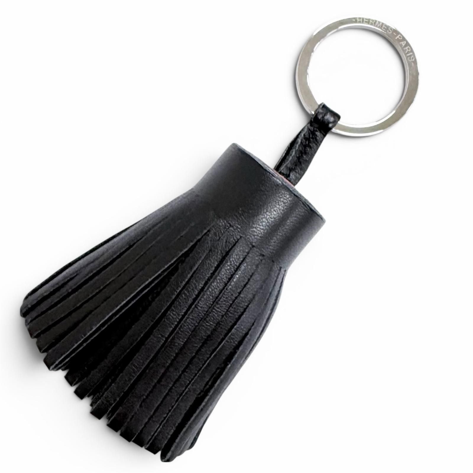 Hermes Carmen Bicolor Agno Milo Black Roujuassi Silver Bag Charm