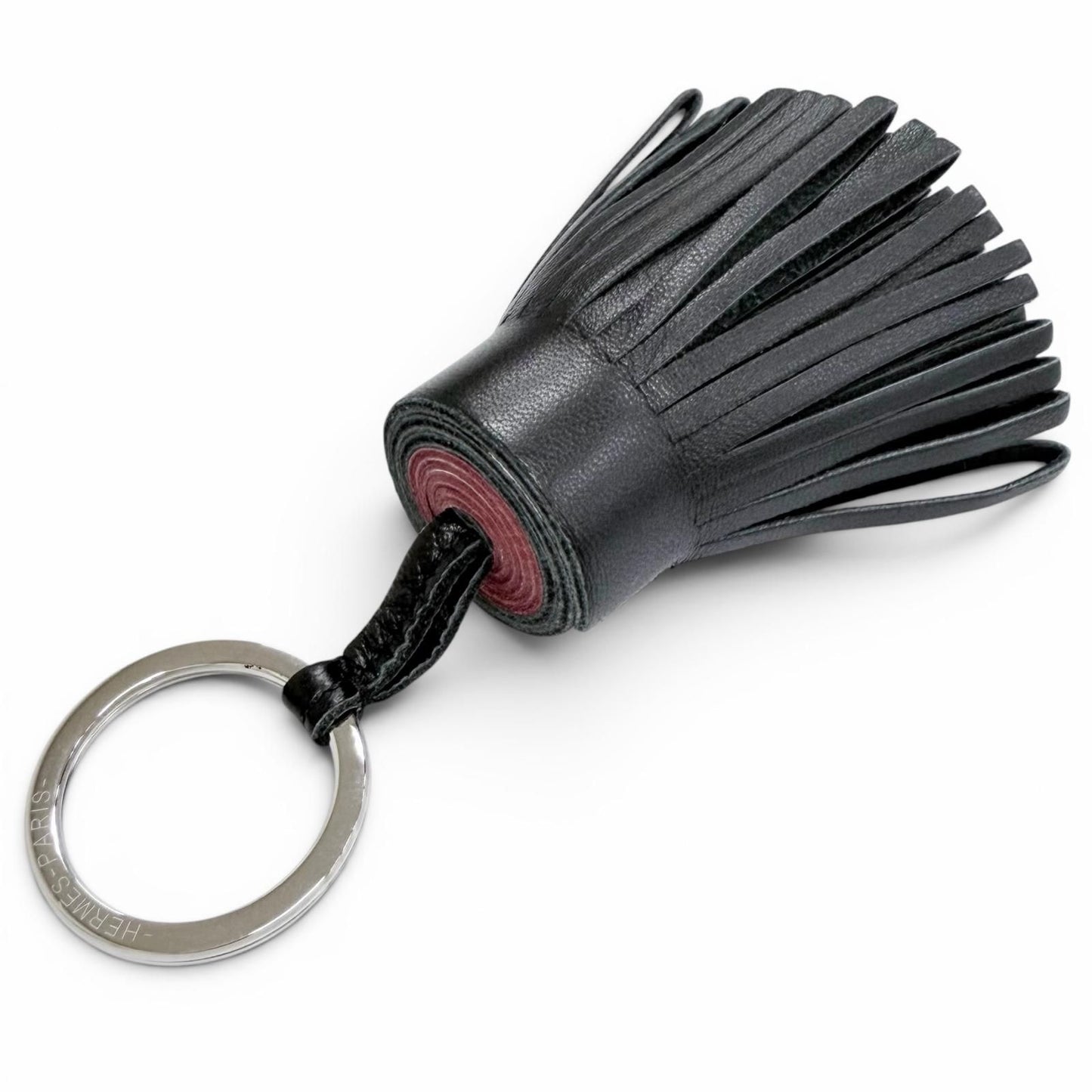 Hermes Carmen Bicolor Agno Milo Black Roujuassi Silver Bag Charm — view 4
