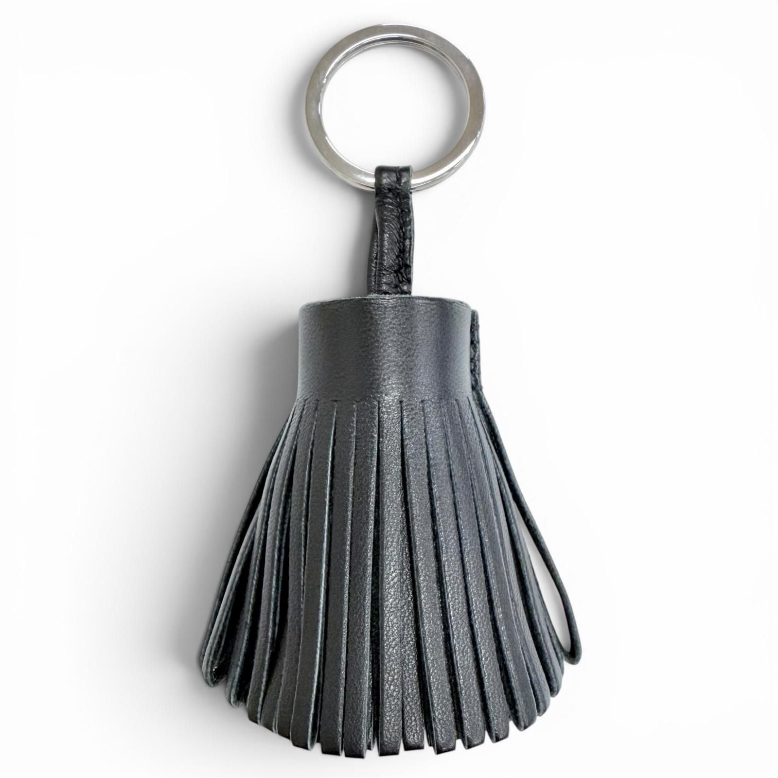 Hermes Carmen Bicolor Agno Milo Black Roujuassi Silver Bag Charm — view 3