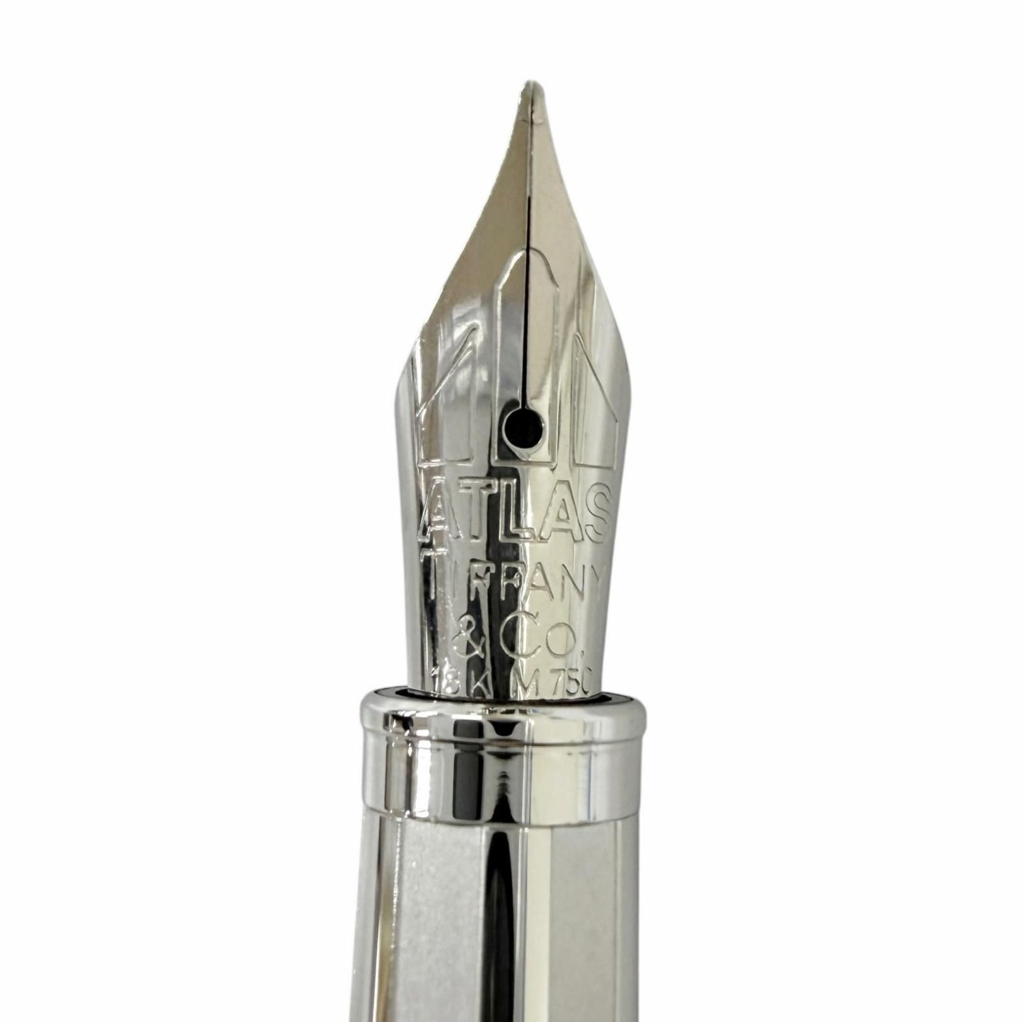 Tiffany & Co Part 925 NIB 18k M NIB Atlas Collection Cap Fountain Pen Silver — view 4