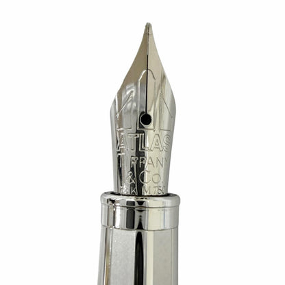 Tiffany & Co Part 925 NIB 18k M NIB Atlas Collection Cap Fountain Pen Silver — view 4